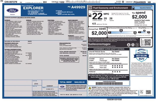 Certified 2023 Ford Explorer XLT w/ Equipment Group 202A AWD/4WD image 16