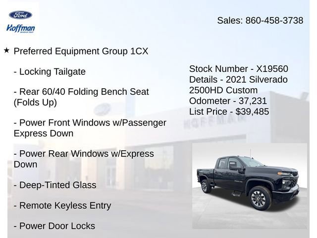 Used 2021 Chevrolet Silverado 2500 Custom w/ Custom Value Package image 9