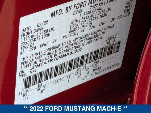Certified 2022 Ford Mustang Mach-E Premium image 21