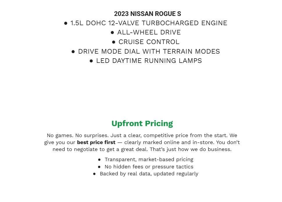 Used 2023 Nissan Rogue S AWD/4WD image 2