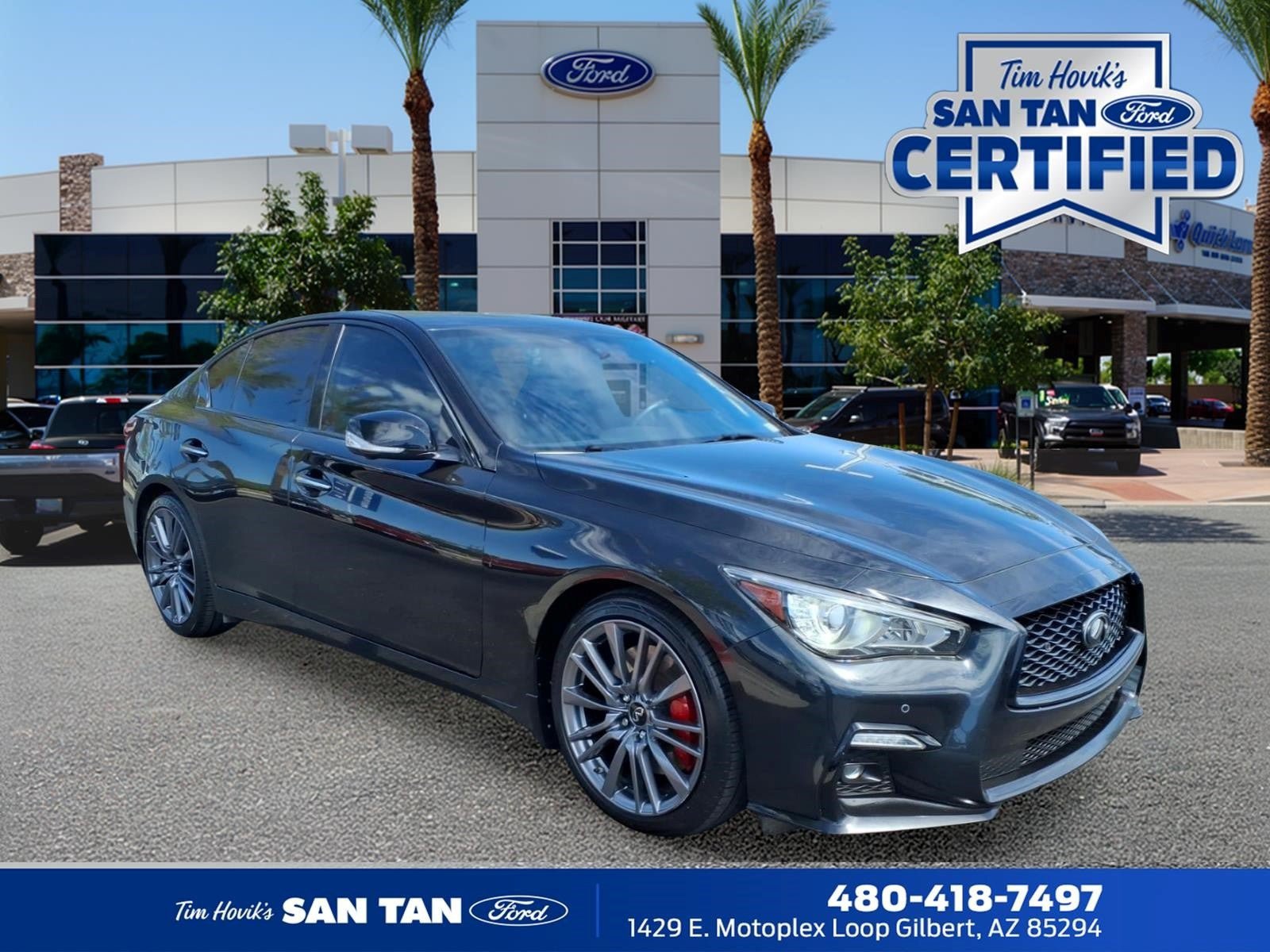 Used 2023 INFINITI Q50 Red Sport 400 w/ Black Opal Edition