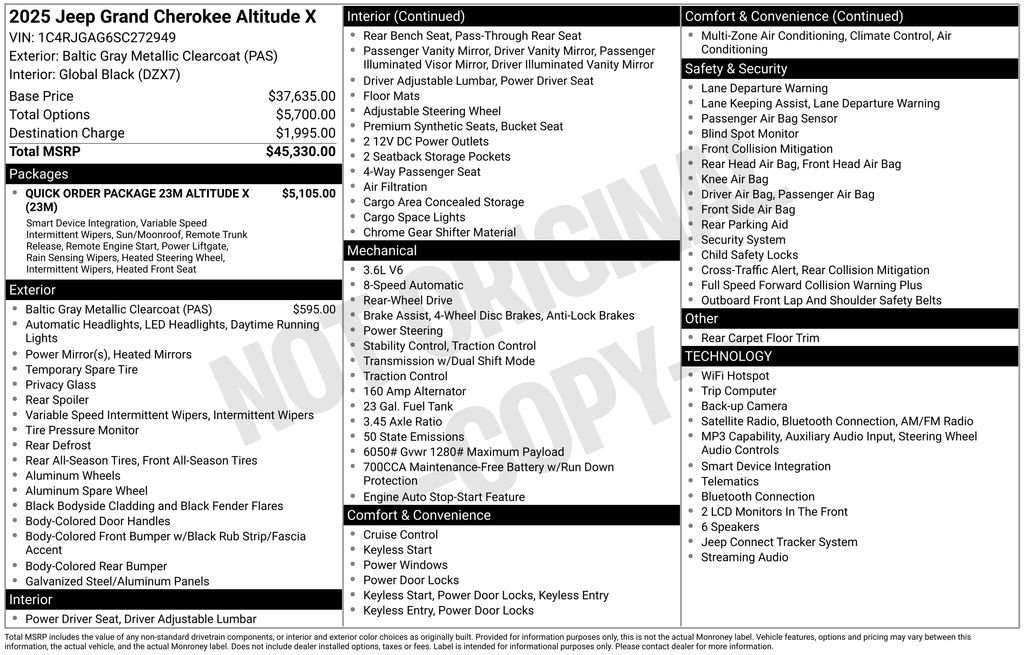 Used 2025 Jeep Grand Cherokee Altitude RWD image 32
