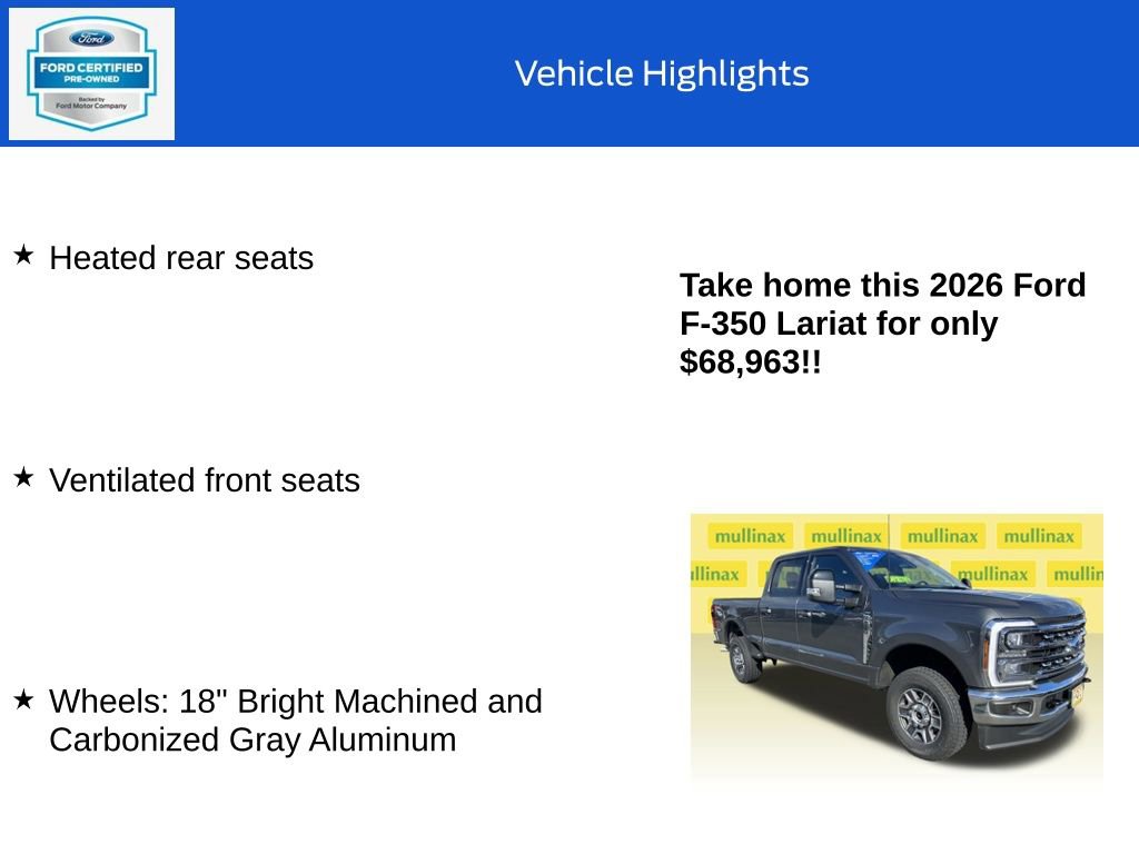 Certified 2026 Ford F350 Lariat w/ FX4 Off-Road Package image 20