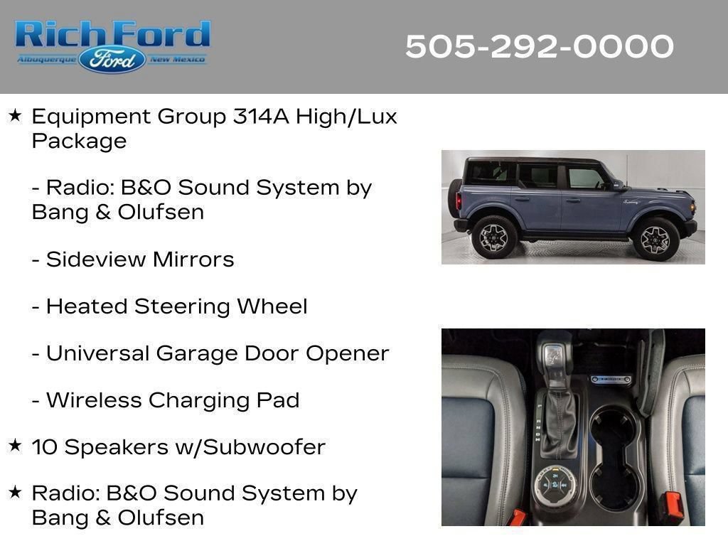 Certified 2024 Ford Bronco Outer Banks AWD/4WD image 83