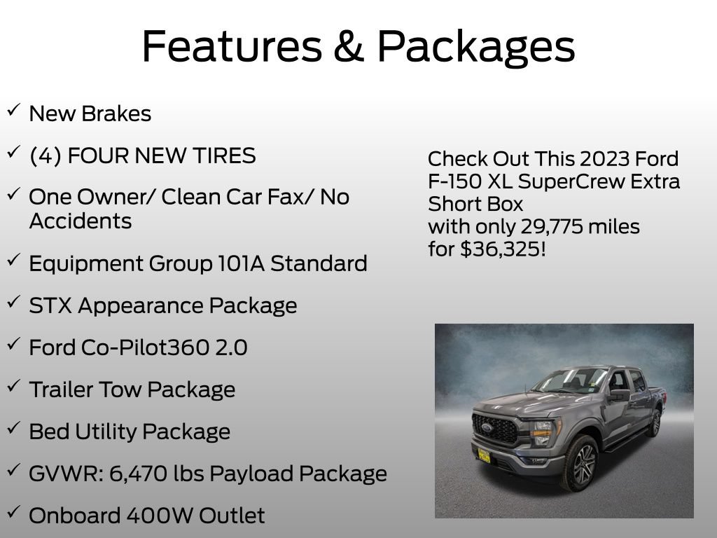 Certified 2023 Ford F150 XL w/ STX Appearance Package AWD/4WD image 4
