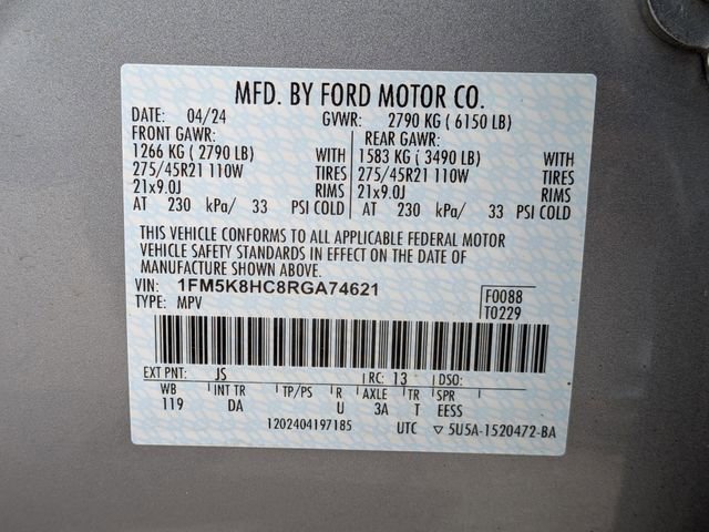 Certified 2024 Ford Explorer Platinum w/ Technology Package AWD/4WD image 23