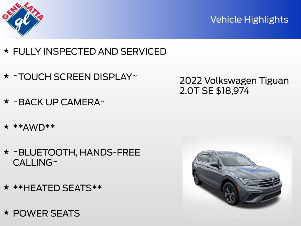 Used 2022 Volkswagen Tiguan SE AWD/4WD image 32