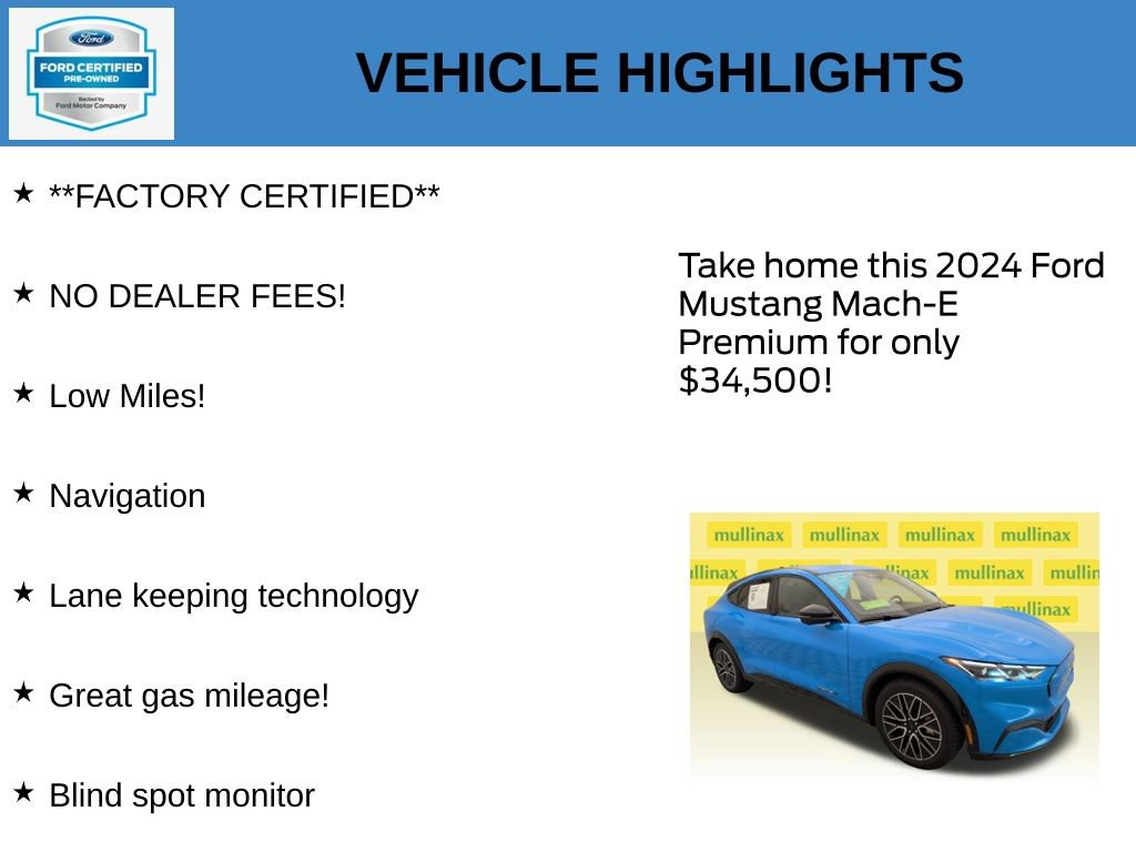 Certified 2024 Ford Mustang Mach-E Premium RWD image 11
