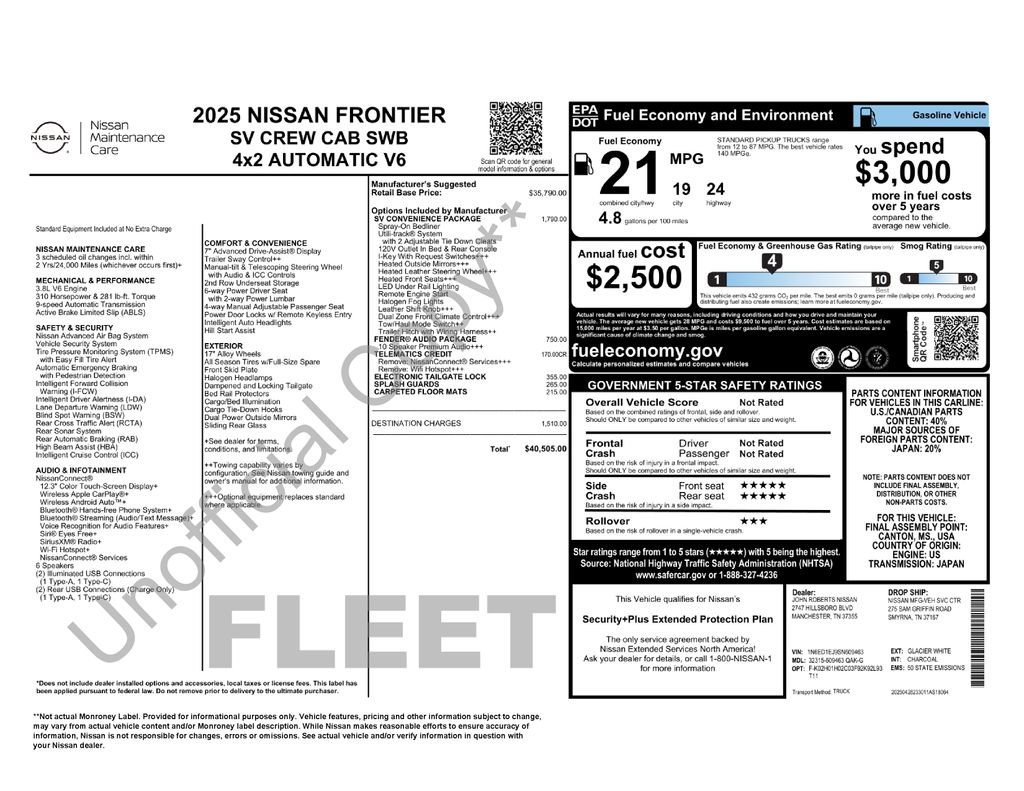 Used 2025 Nissan Frontier SV w/ SV Convenience Package RWD image 26
