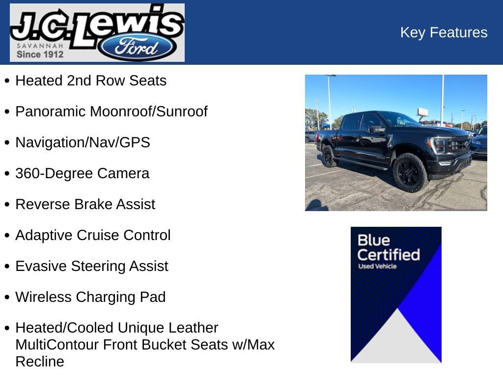 Certified 2022 Ford F150 Platinum w/ Equipment Group 701A High image 29