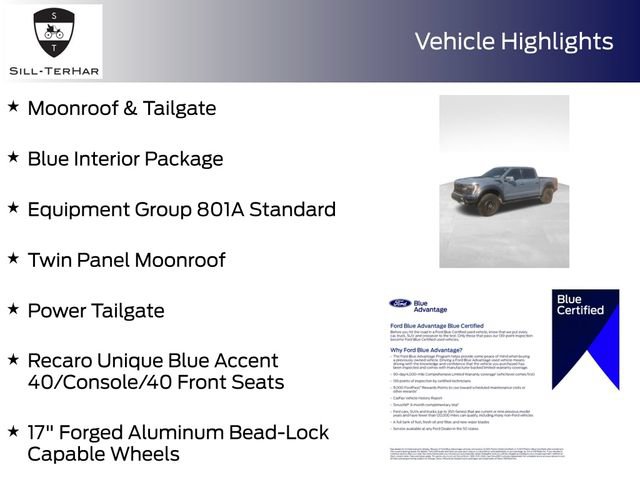 Certified 2023 Ford F150 Raptor w/ Blue Interior Package AWD/4WD image 4