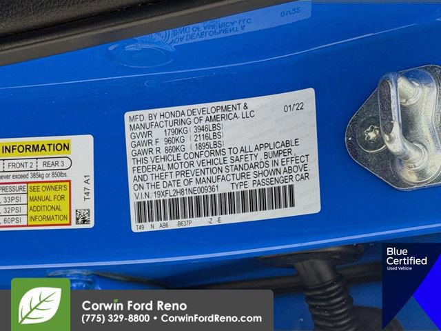 Used 2022 Honda Civic Sport image 32