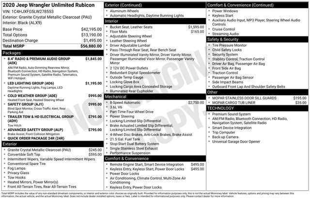 Used 2020 Jeep Wrangler Unlimited Rubicon image 18