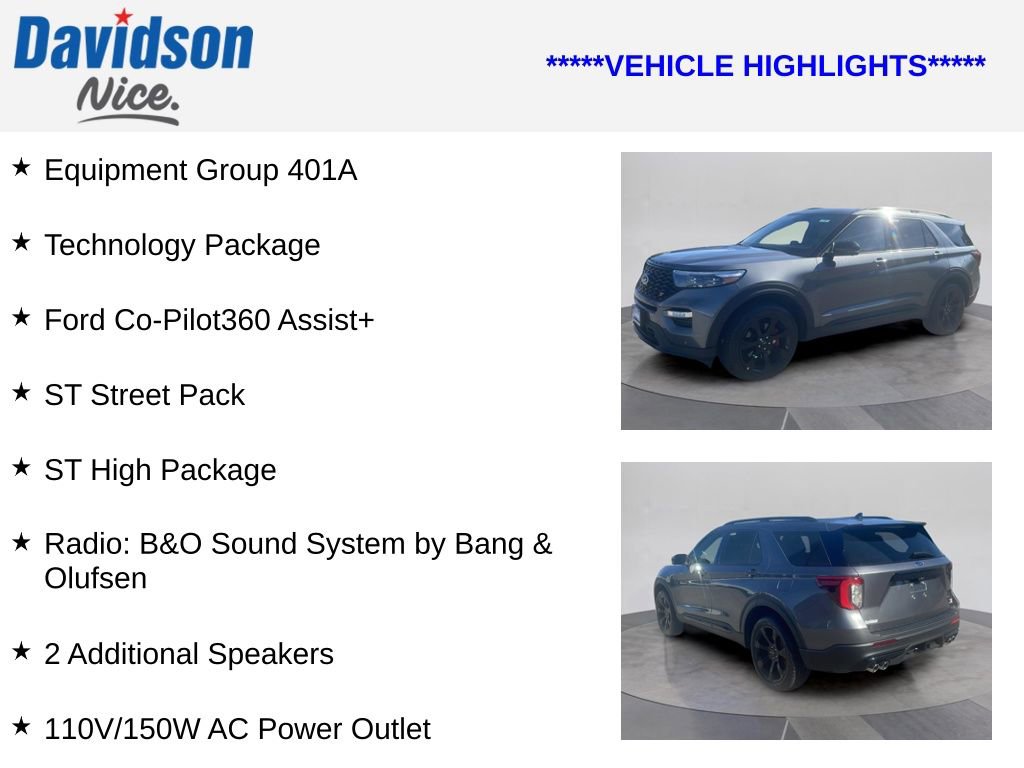 Certified 2023 Ford Explorer ST w/ Equipment Group 401A image 4