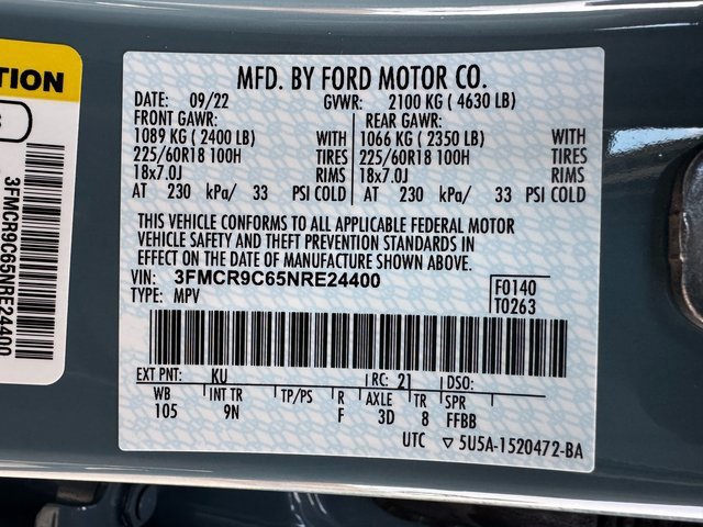 Certified 2022 Ford Bronco Sport Outer Banks w/ Tech Package image 28