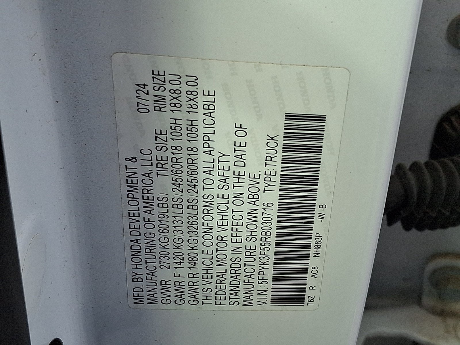 Used 2024 Honda Ridgeline RTL image 26