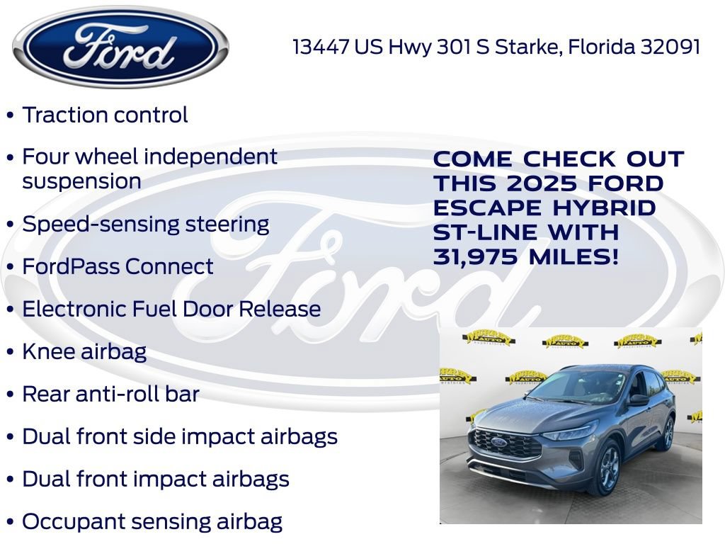Certified 2025 Ford Escape ST-Line w/ Equipment Group 301A FWD image 27