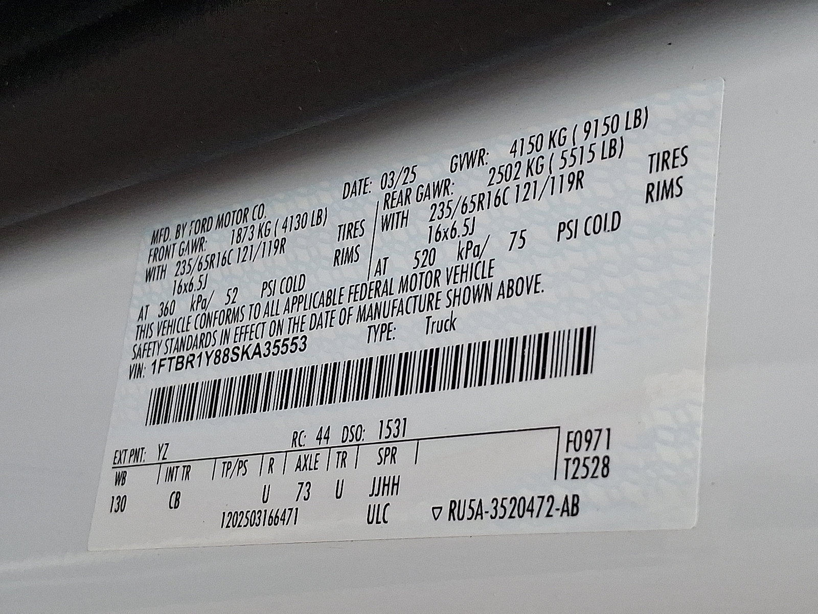 Certified 2025 Ford Transit 250 Low Roof w/ Exterior Upgrade Package RWD image 26