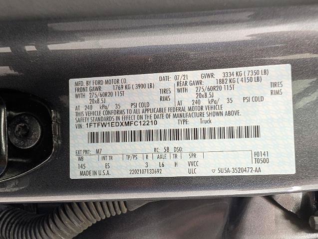 Certified 2021 Ford F150 Lariat w/ Max Trailer Tow Package AWD/4WD image 27