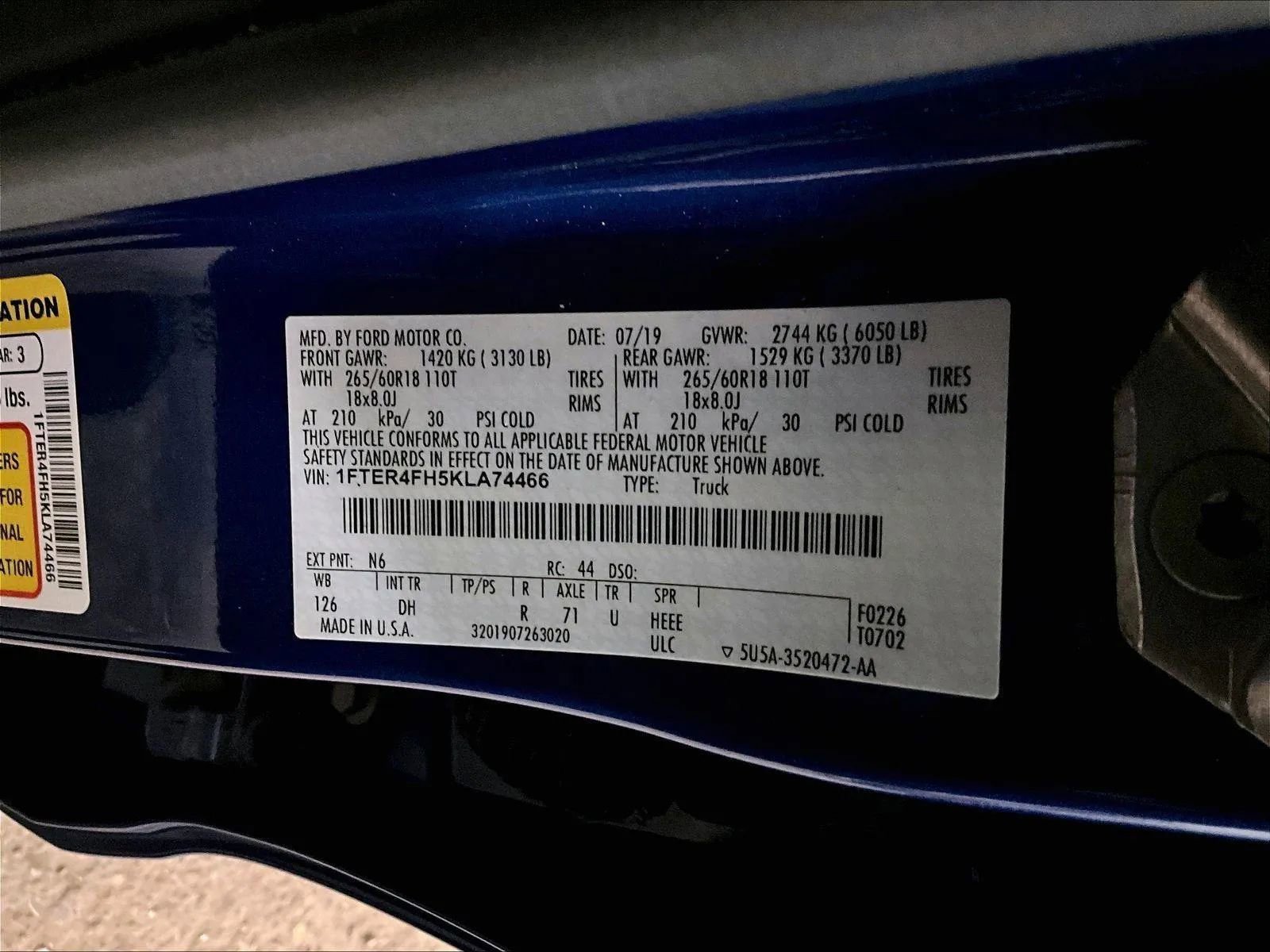 Certified 2019 Ford Ranger Lariat w/ Equipment Group 501A Mid AWD/4WD image 33