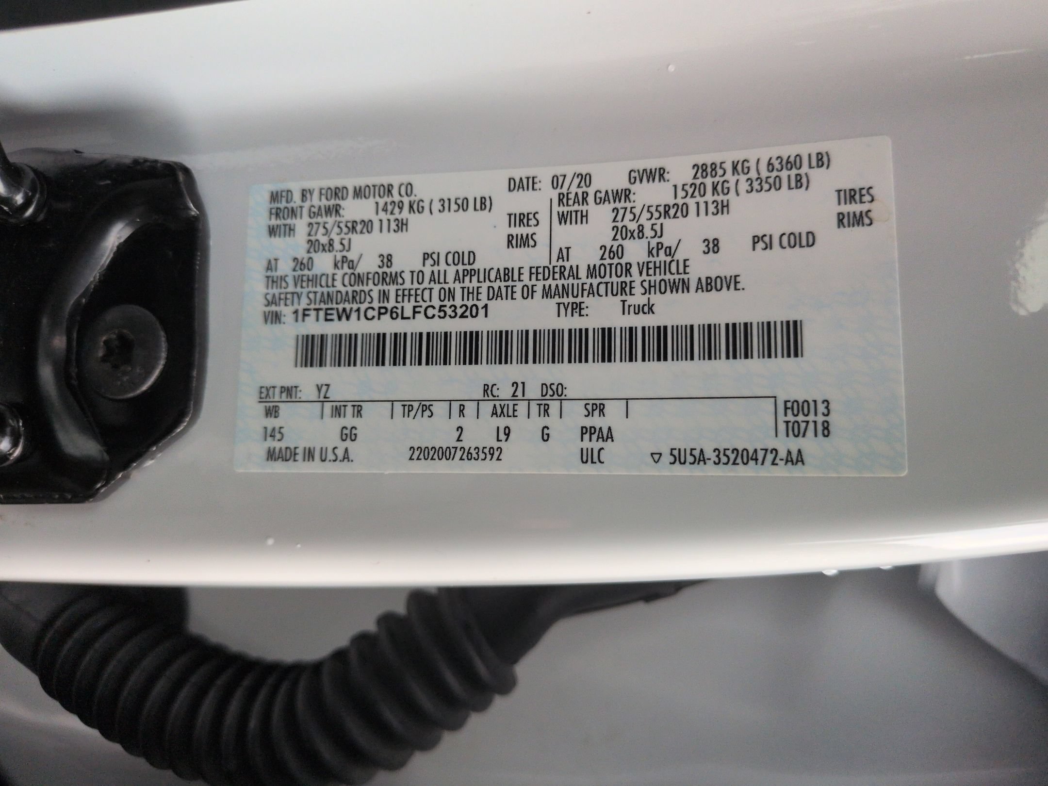 Certified 2020 Ford F150 XL w/ Equipment Group 101A Mid RWD image 38