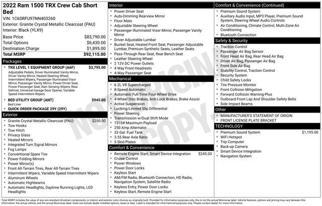 Used 2022 RAM 1500 TRX w/ TRX Level 1 Equipment Group image 38