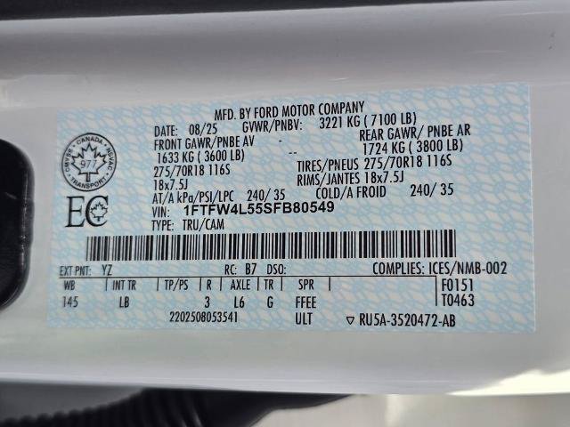 Certified 2025 Ford F150 Tremor w/ Tow/Haul Package AWD/4WD image 31
