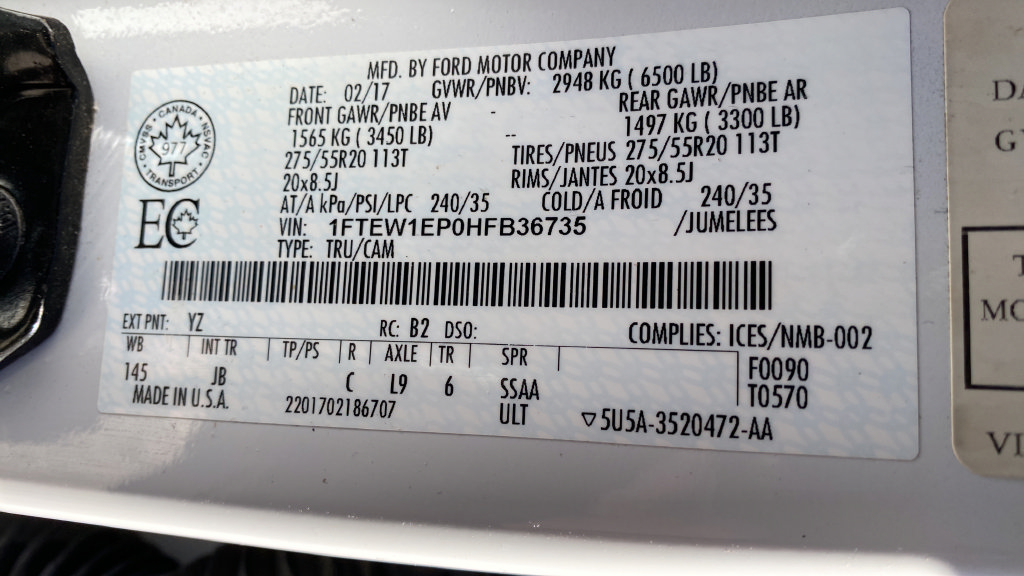 Certified 2017 Ford F150 XLT w/ Equipment Group 302A Luxury AWD/4WD image 30