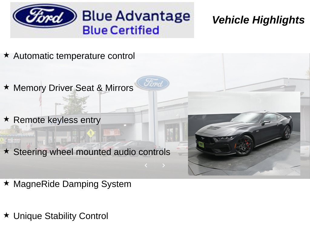 Certified 2024 Ford Mustang GT Premium w/ GT Performance Package RWD image 28