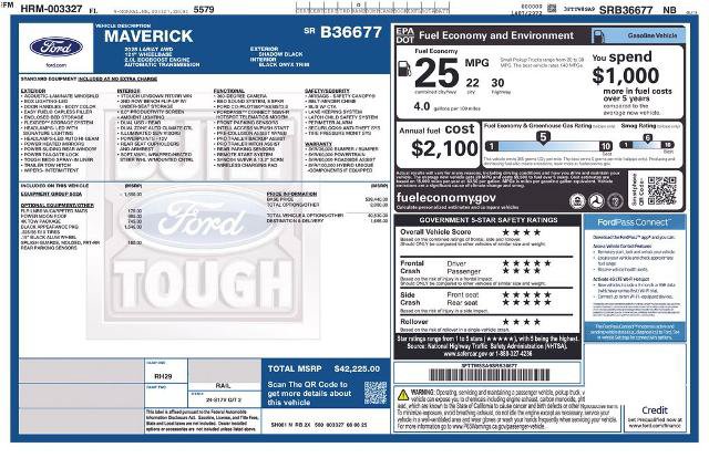 Certified 2025 Ford Maverick Lariat w/ Black Appearance Package AWD/4WD image 2