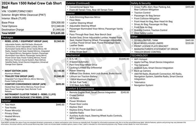 Used 2024 RAM 1500 Rebel w/ Rebel Level 1 Equipment Group AWD/4WD image 36