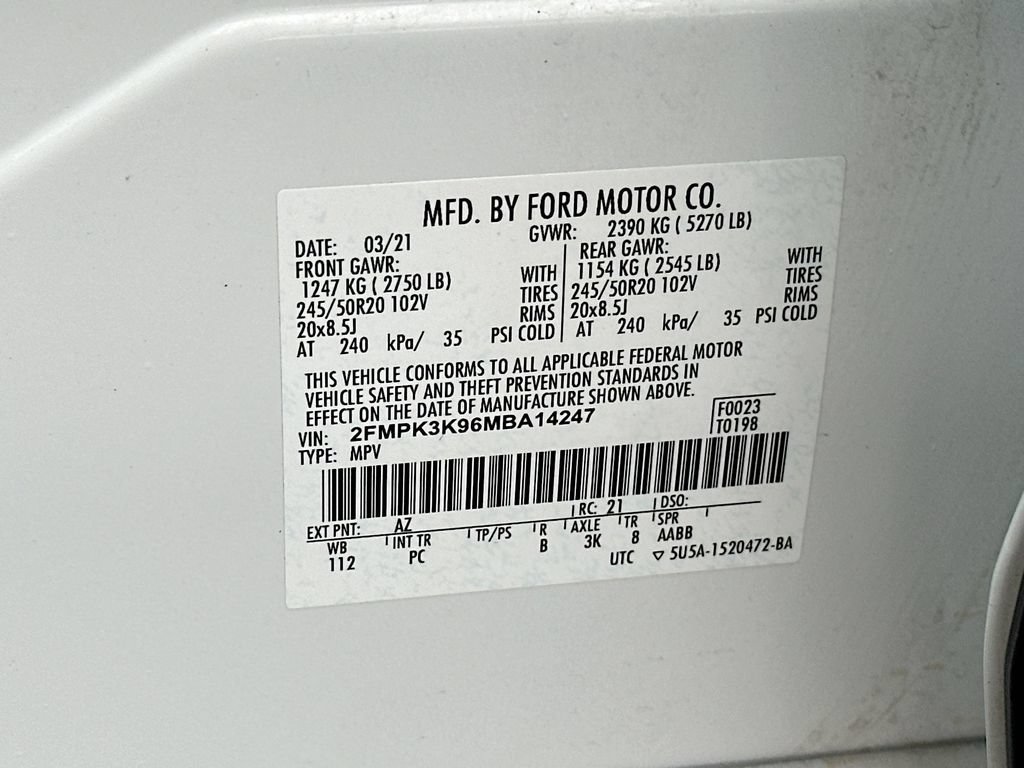 Certified 2021 Ford Edge Titanium w/ Equipment Group 301A FWD image 27