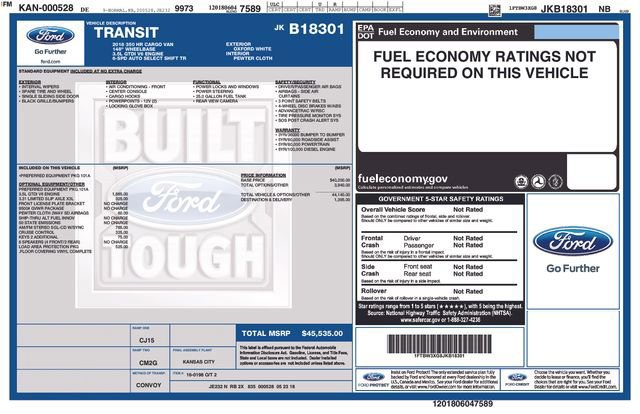 Certified 2018 Ford Transit 350 Base image 10