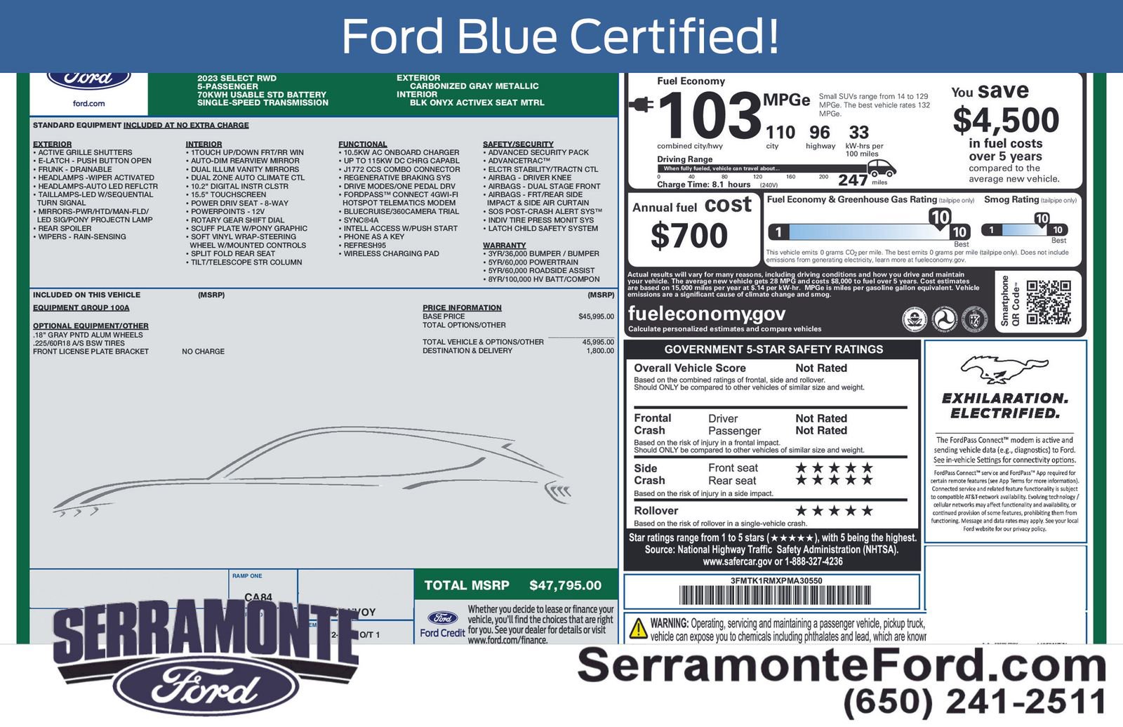 Certified 2023 Ford Mustang Mach-E Select image 14