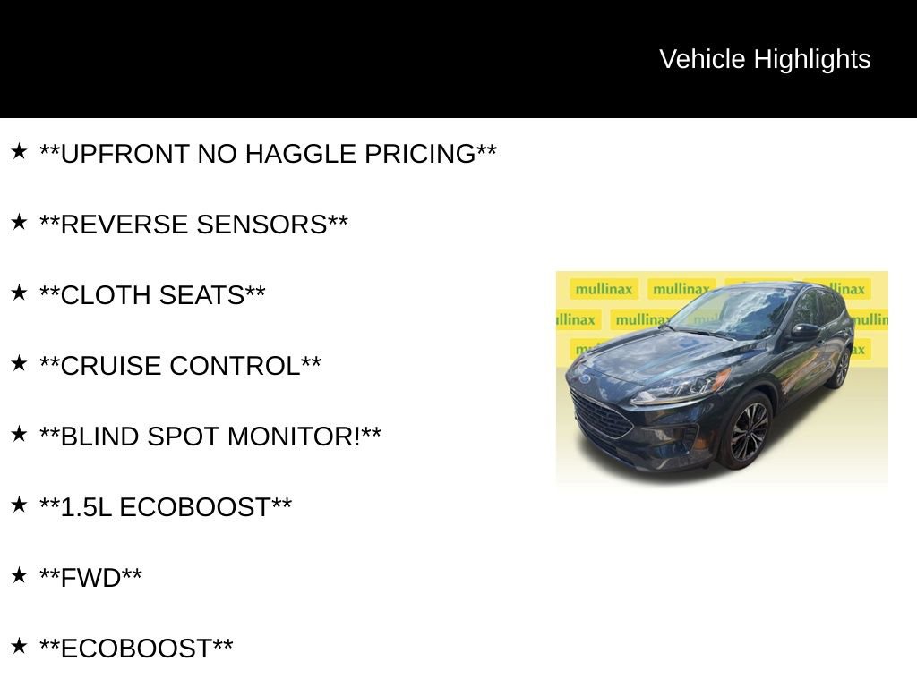 Certified 2022 Ford Escape SE w/ SE Sport Appearance Package FWD image 6