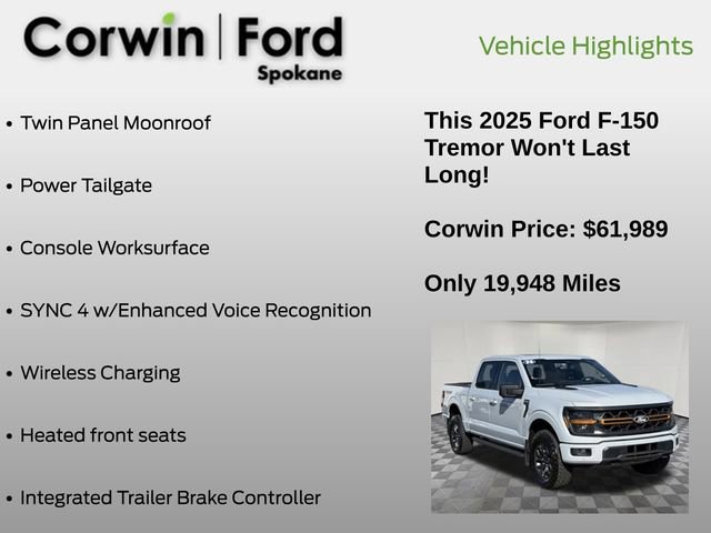 Certified 2025 Ford F150 Tremor w/ Mobile Office Package AWD/4WD image 19