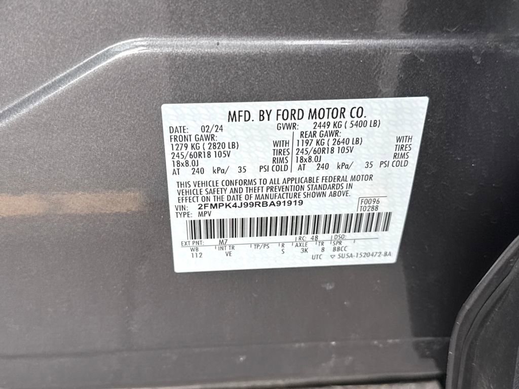 Certified 2024 Ford Edge SEL w/ Convenience Package AWD/4WD image 17