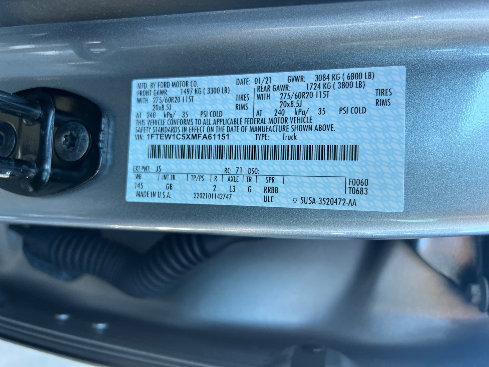 Certified 2021 Ford F150 XL w/ STX Appearance Package RWD image 34