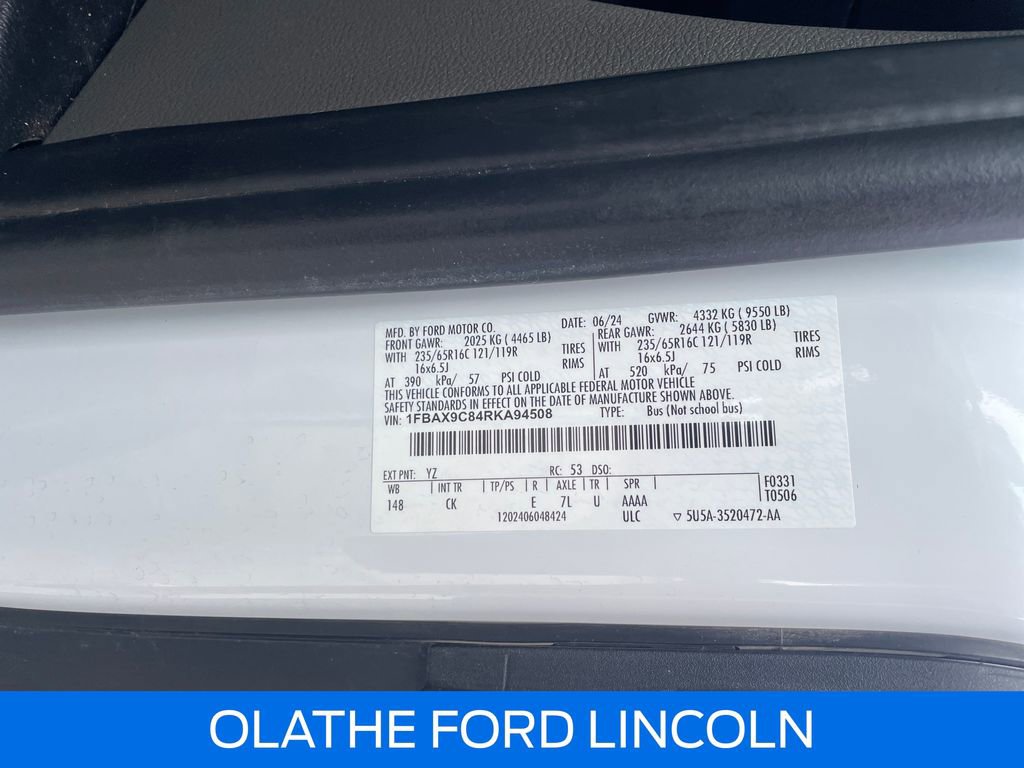 Certified 2024 Ford Transit 350 XLT AWD/4WD image 23