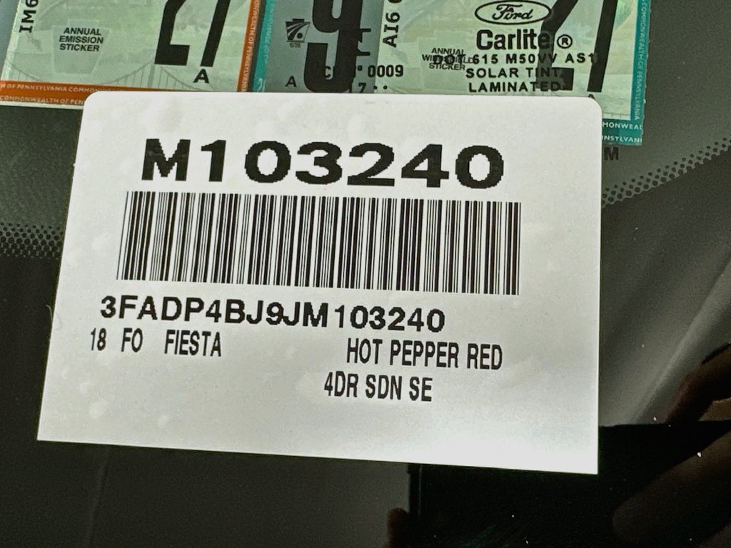 Certified 2018 Ford Fiesta SE w/ Equipment Group 201A FWD image 25