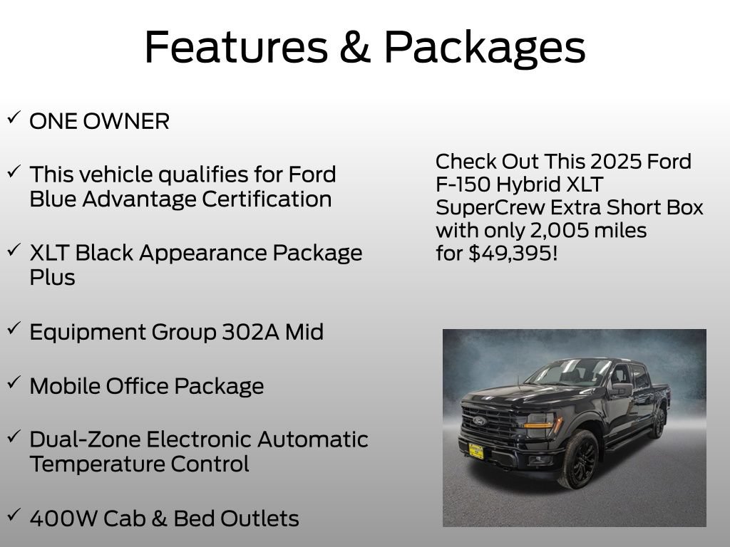 Certified 2025 Ford F150 XLT w/ Equipment Group 302A MID AWD/4WD image 4