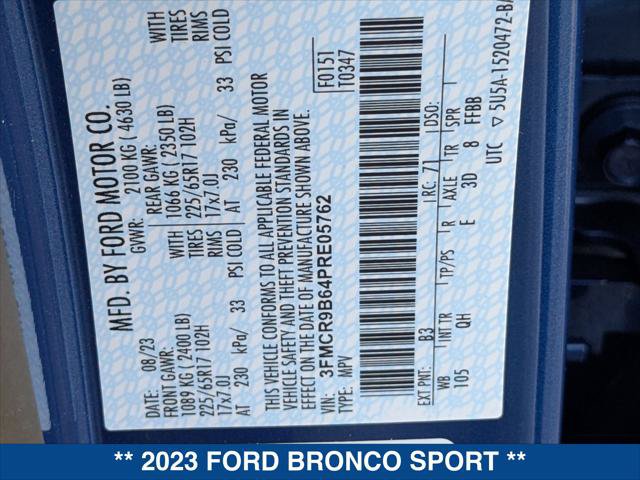 Certified 2023 Ford Bronco Sport Big Bend w/ Convenience Package AWD/4WD image 24