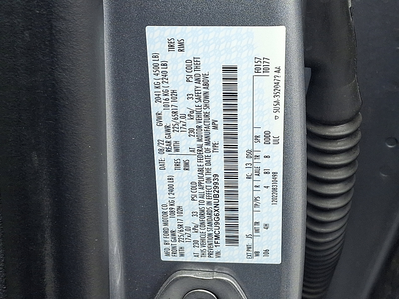 Certified 2022 Ford Escape SE AWD/4WD image 27
