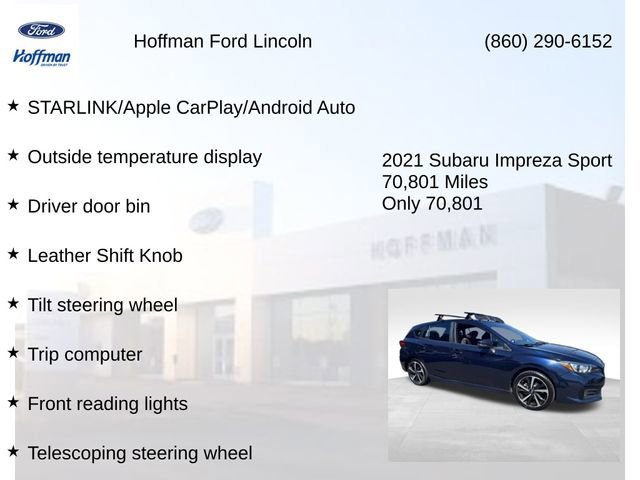 Used 2021 Subaru Impreza 2.0i Sport image 26