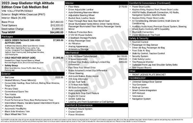 Used 2023 Jeep Gladiator Overland AWD/4WD image 28