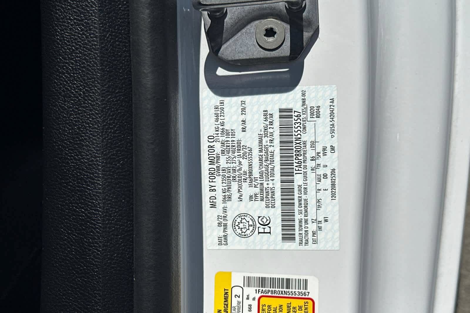 Certified 2022 Ford Mustang Mach 1 RWD image 29