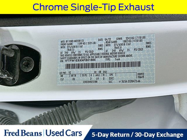 Certified 2022 Ford F150 XLT w/ Equipment Group 302A High image 38