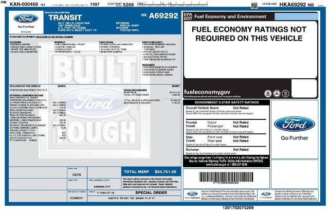 Certified 2017 Ford Transit 150 130 Low Roof RWD image 5