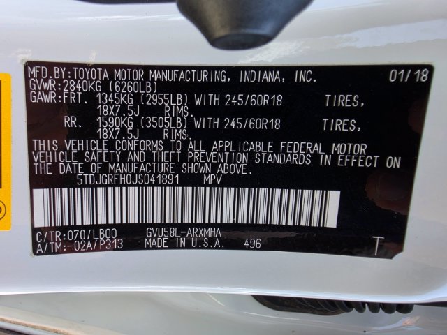 Used 2018 Toyota Highlander XLE AWD/4WD image 31