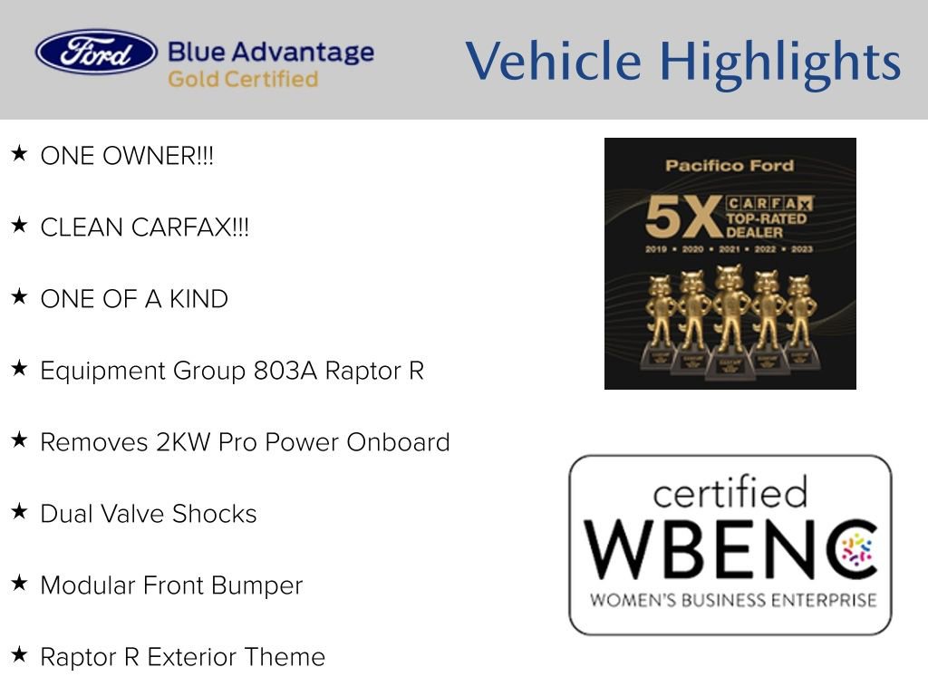 Certified 2024 Ford F150 Raptor w/ Equipment Group 803A Raptor R AWD/4WD image 40